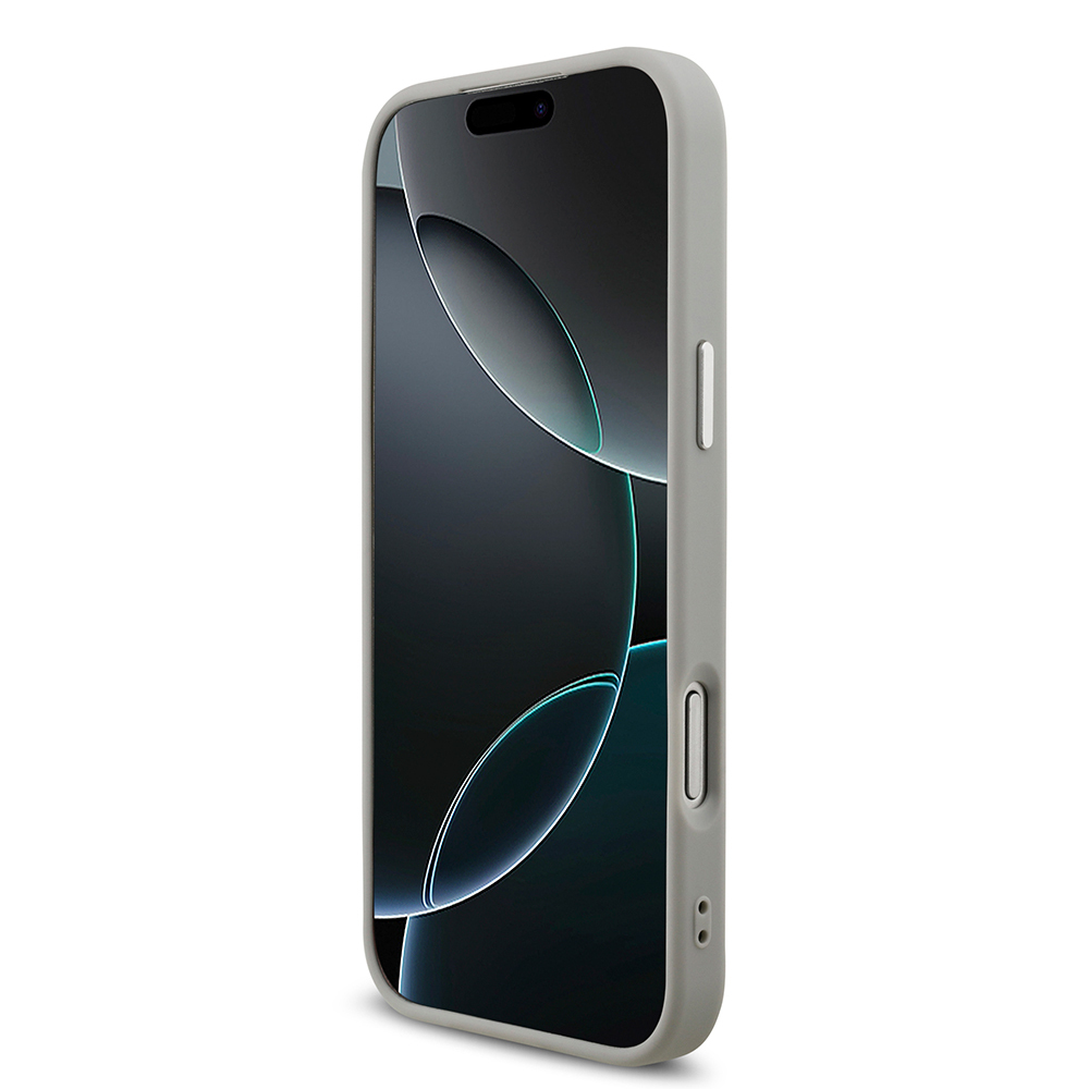 Apple iPhone 17 Pro Max Kılıf Guess Orjinal Lisanslı M-safe Şarj Özellikli Metal Kamera Çerçeveli Üçgen Logolu Glitter Kapak - 27