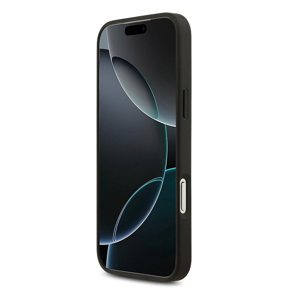Apple iPhone 17 Pro Max Kılıf Guess Orjinal Lisanslı M-safe Şarj Özellikli Yazı Logolu Circle Classic Kapak - 14