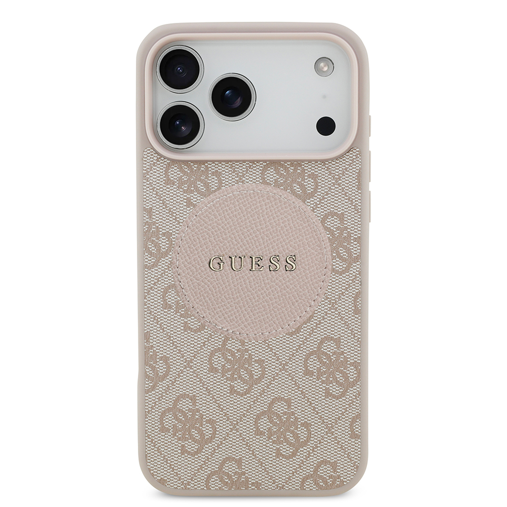 Apple iPhone 17 Pro Max Kılıf Guess Orjinal Lisanslı M-safe Şarj Özellikli Yazı Logolu Circle Classic Kapak - 18