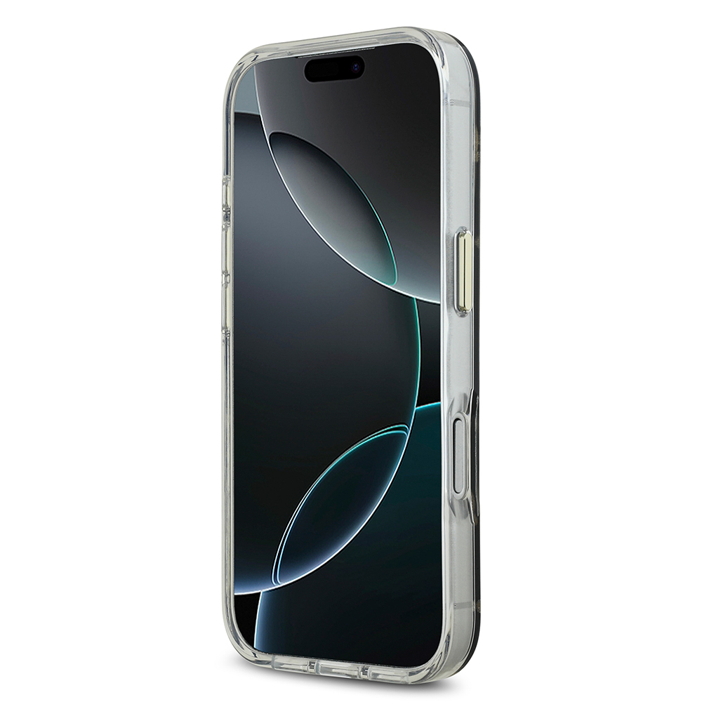 Apple iPhone 17 Pro Max Kılıf Guess Orjinal Lisanslı Metal Kamera Çerçeveli Simli Aynalı Kapak - 7