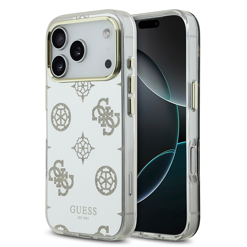 Apple iPhone 17 Pro Max Kılıf Guess Orjinal Lisanslı Metal Kamera Çerçeveli Simli Aynalı Kapak - 2