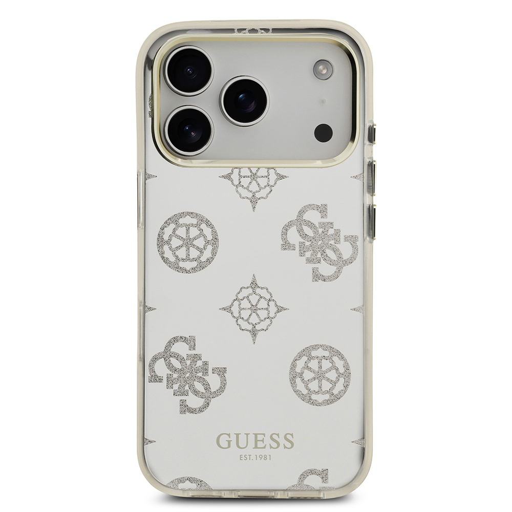 Apple iPhone 17 Pro Max Kılıf Guess Orjinal Lisanslı Metal Kamera Çerçeveli Simli Aynalı Kapak - 12
