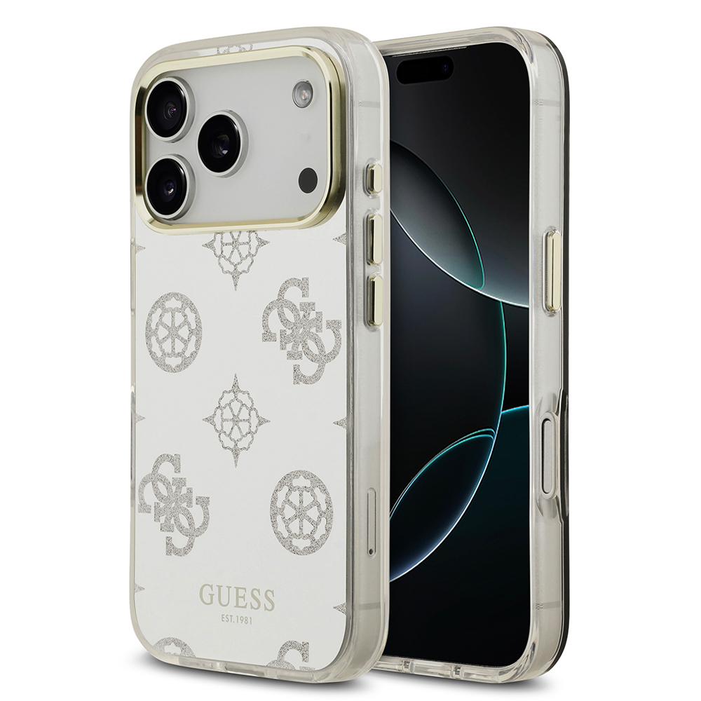 Apple iPhone 17 Pro Max Kılıf Guess Orjinal Lisanslı Metal Kamera Çerçeveli Simli Aynalı Kapak - 3