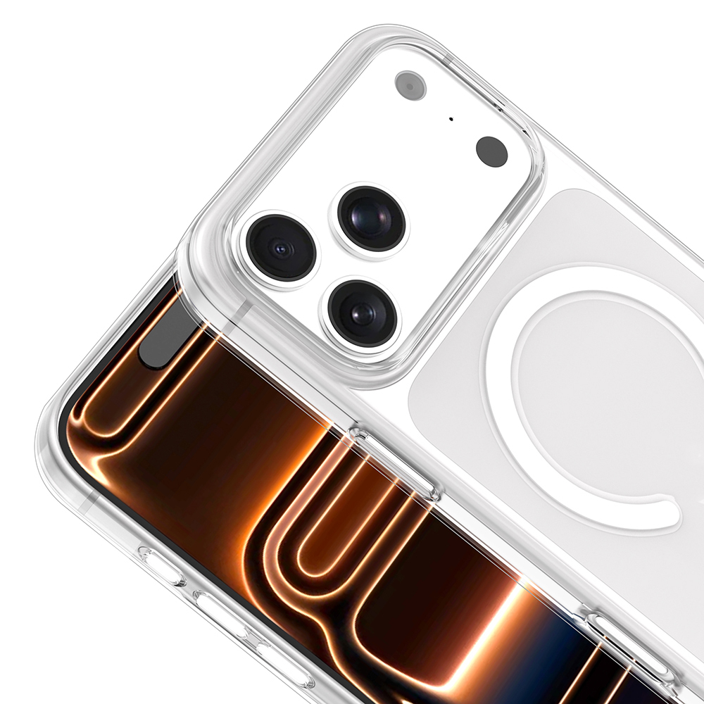 Apple iPhone 17 Pro Max Kılıf IC Çipli Zore Wireless Şarj Özellikli Şeffaf Orjin Kapak - 4