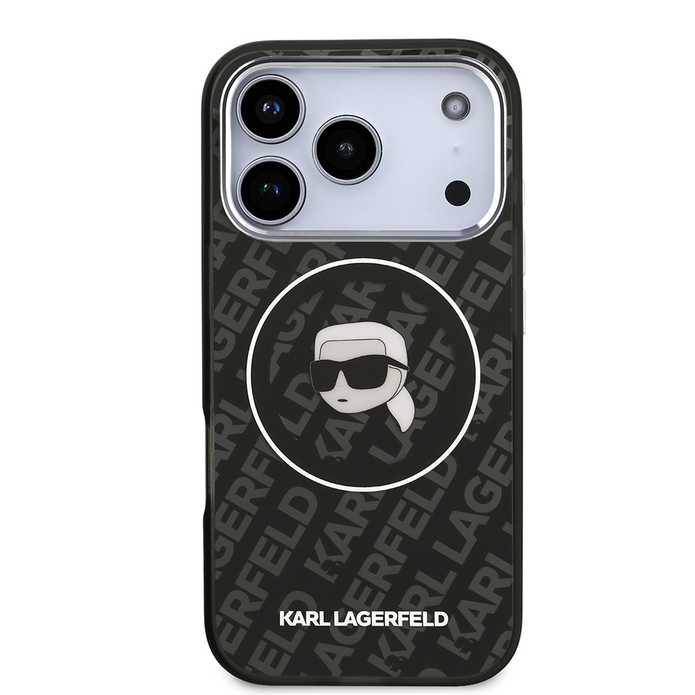 Apple iPhone 17 Pro Max Kılıf Karl Lagerfeld Orjinal Lisanslı IML Baskılı KL Heads Kapak - 4