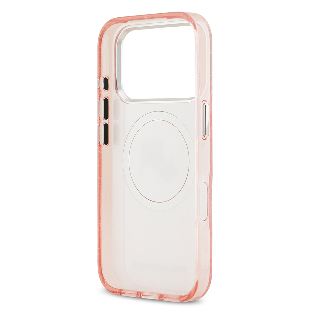 Apple iPhone 17 Pro Max Kılıf Karl Lagerfeld Orjinal Lisanslı Parlayan Simli Karl & Choupette Heads Kapak - 22