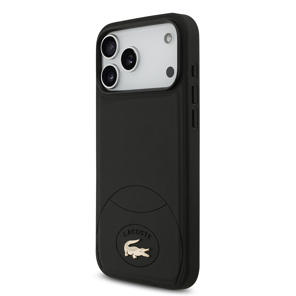 Apple iPhone 17 Pro Max Kılıf Lacoste Orjinal Lisanslı M-safe Şarj Özellikli PU Deri Tasarımlı Metal Logolu Kapak - 3