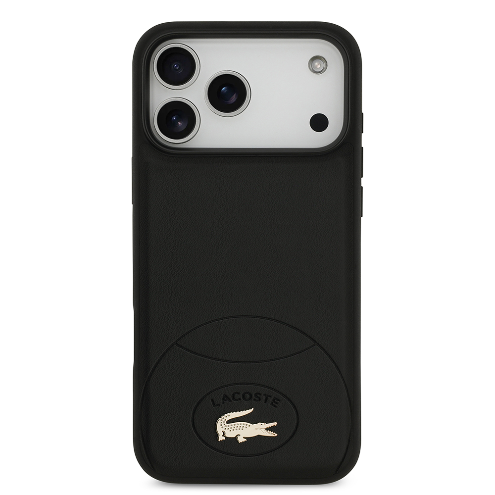 Apple iPhone 17 Pro Max Kılıf Lacoste Orjinal Lisanslı M-safe Şarj Özellikli PU Deri Tasarımlı Metal Logolu Kapak - 4