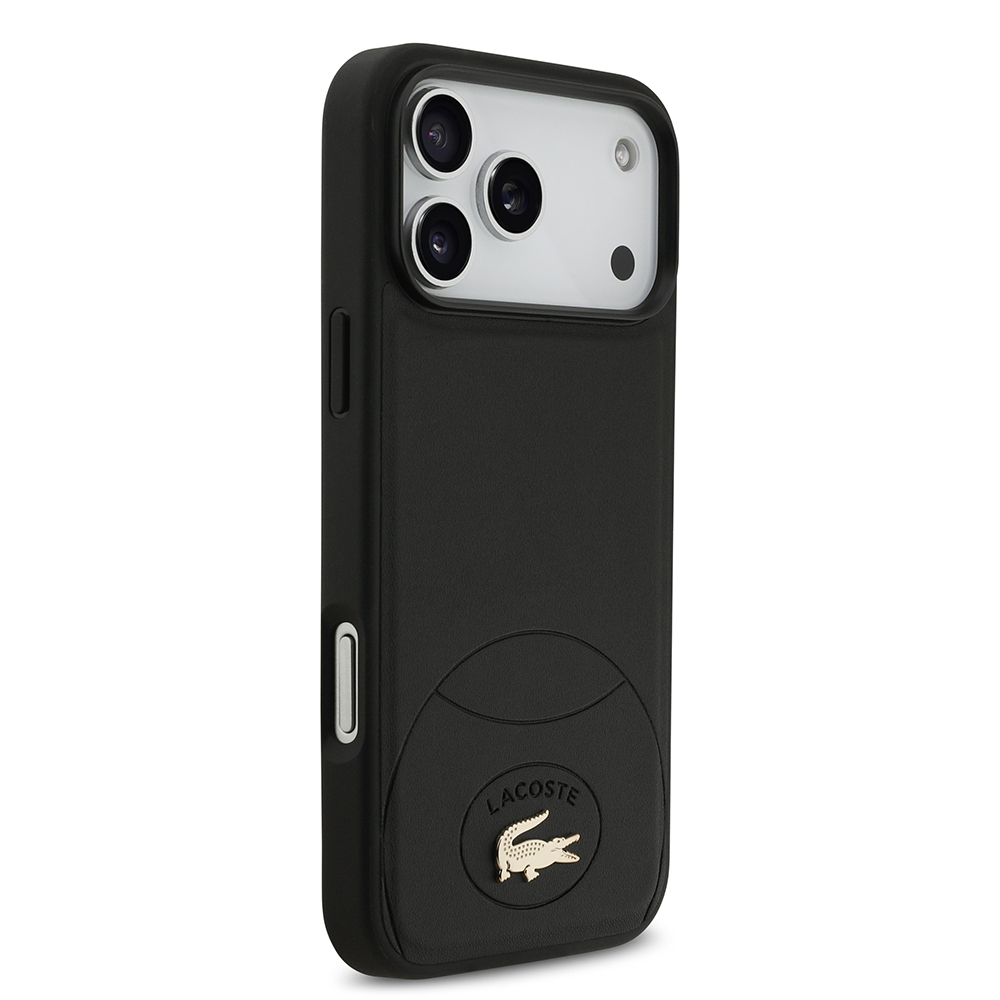 Apple iPhone 17 Pro Max Kılıf Lacoste Orjinal Lisanslı M-safe Şarj Özellikli PU Deri Tasarımlı Metal Logolu Kapak - 5