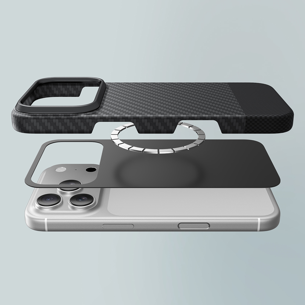 Apple iPhone 17 Pro Max Kılıf M-safe Şarj Özellikli 1500D Aramid Fiber Amazingthing Titan Max Serisi Kapak - 19