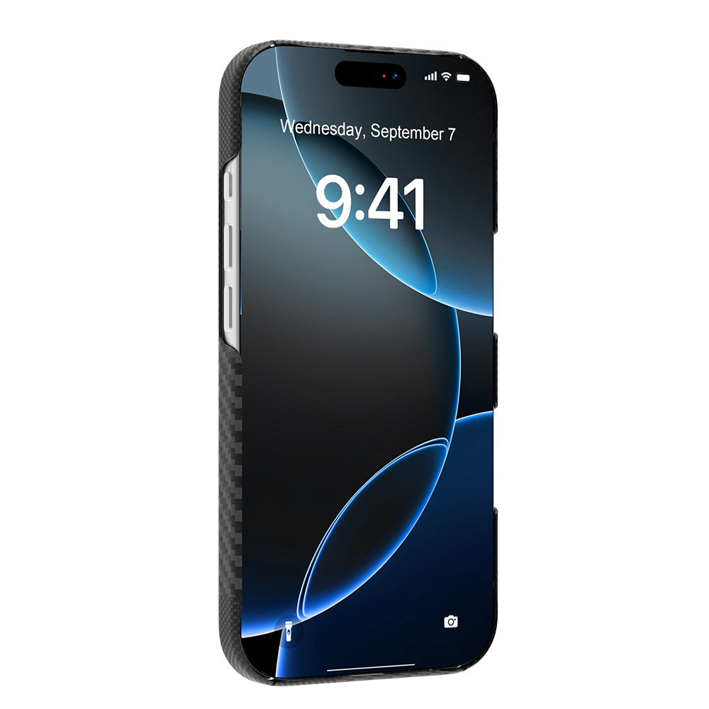 Apple iPhone 17 Pro Max Kılıf M-safe Şarj Özellikli 600D Metal Kamera Çerçeveli Raptic Aramid Fiber Geotik Serisi Kapak - 9