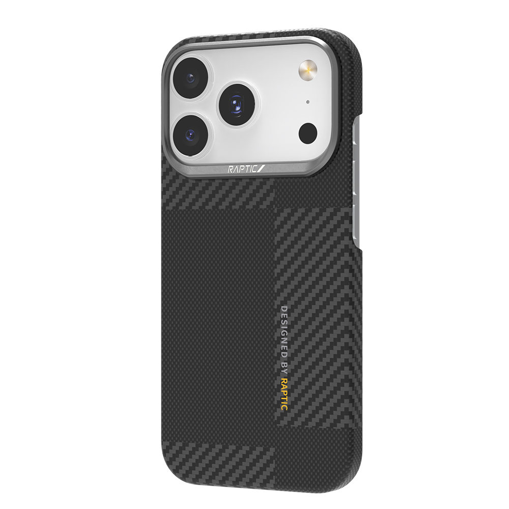 Apple iPhone 17 Pro Max Kılıf M-safe Şarj Özellikli 600D Metal Kamera Çerçeveli Raptic Aramid Fiber Geotik Serisi Kapak - 5