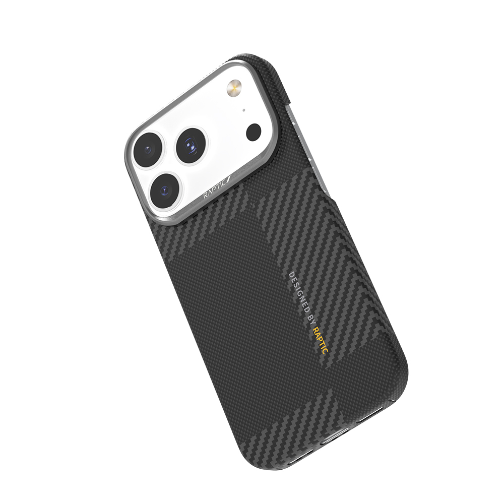Apple iPhone 17 Pro Max Kılıf M-safe Şarj Özellikli 600D Metal Kamera Çerçeveli Raptic Aramid Fiber Geotik Serisi Kapak - 6