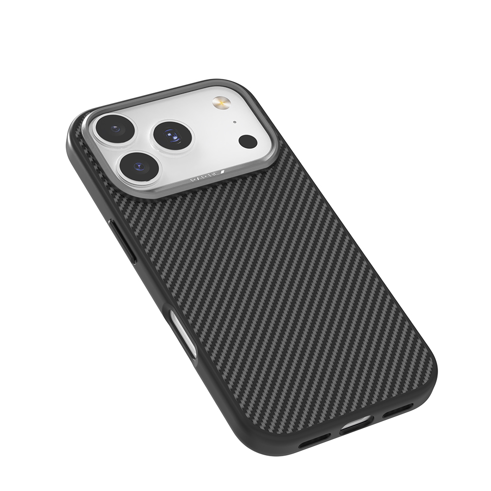 Apple iPhone 17 Pro Max Kılıf M-safe Şarj Özellikli 600D Metal Kamera Çerçeveli Raptic Aramid Fiber Serisi Kapak - 3