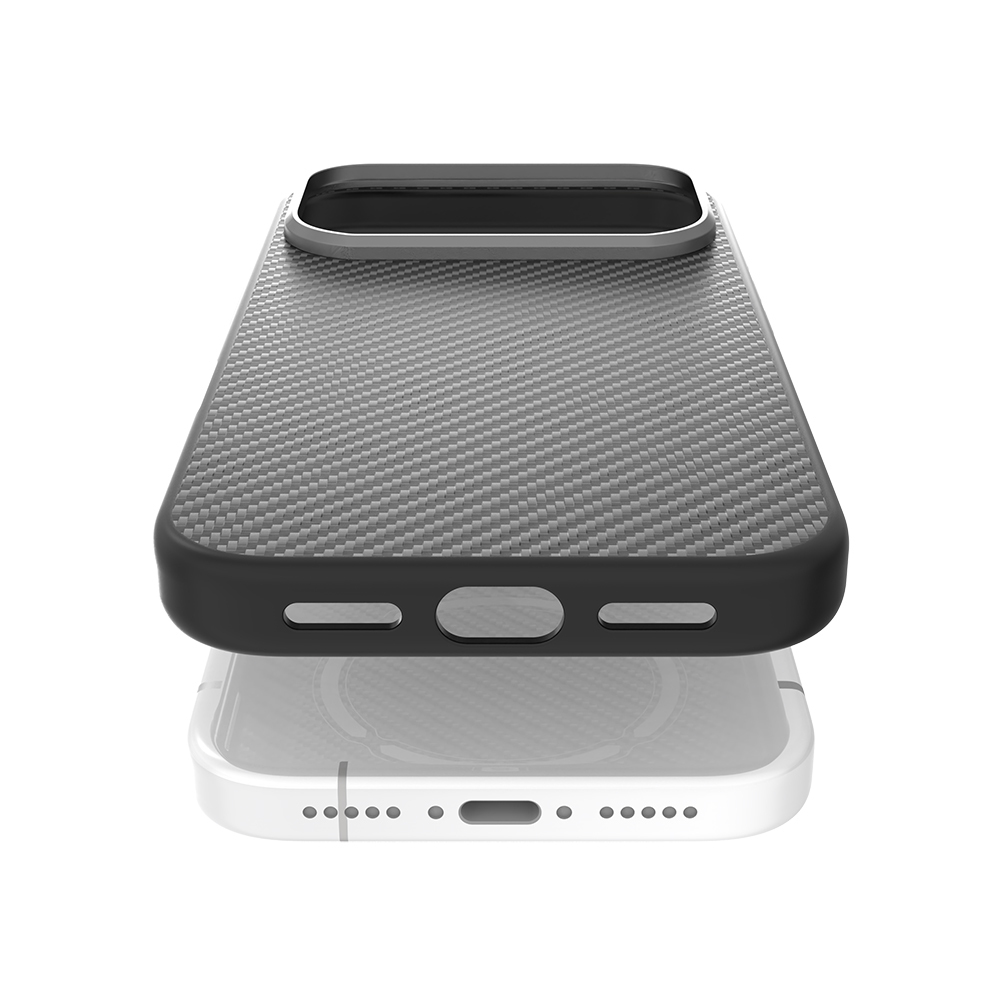Apple iPhone 17 Pro Max Kılıf M-safe Şarj Özellikli 600D Metal Kamera Çerçeveli Raptic Aramid Fiber Serisi Kapak - 8