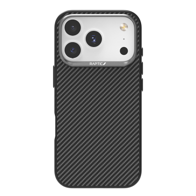 Apple iPhone 17 Pro Max Kılıf M-safe Şarj Özellikli 600D Metal Kamera Çerçeveli Raptic Aramid Fiber Serisi Kapak Siyah
