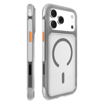 Apple iPhone 17 Pro Max Kılıf M-safe Şarj Özellikli Airbag Tasarımlı Mutural Air Shield Serisi Kapak Gri