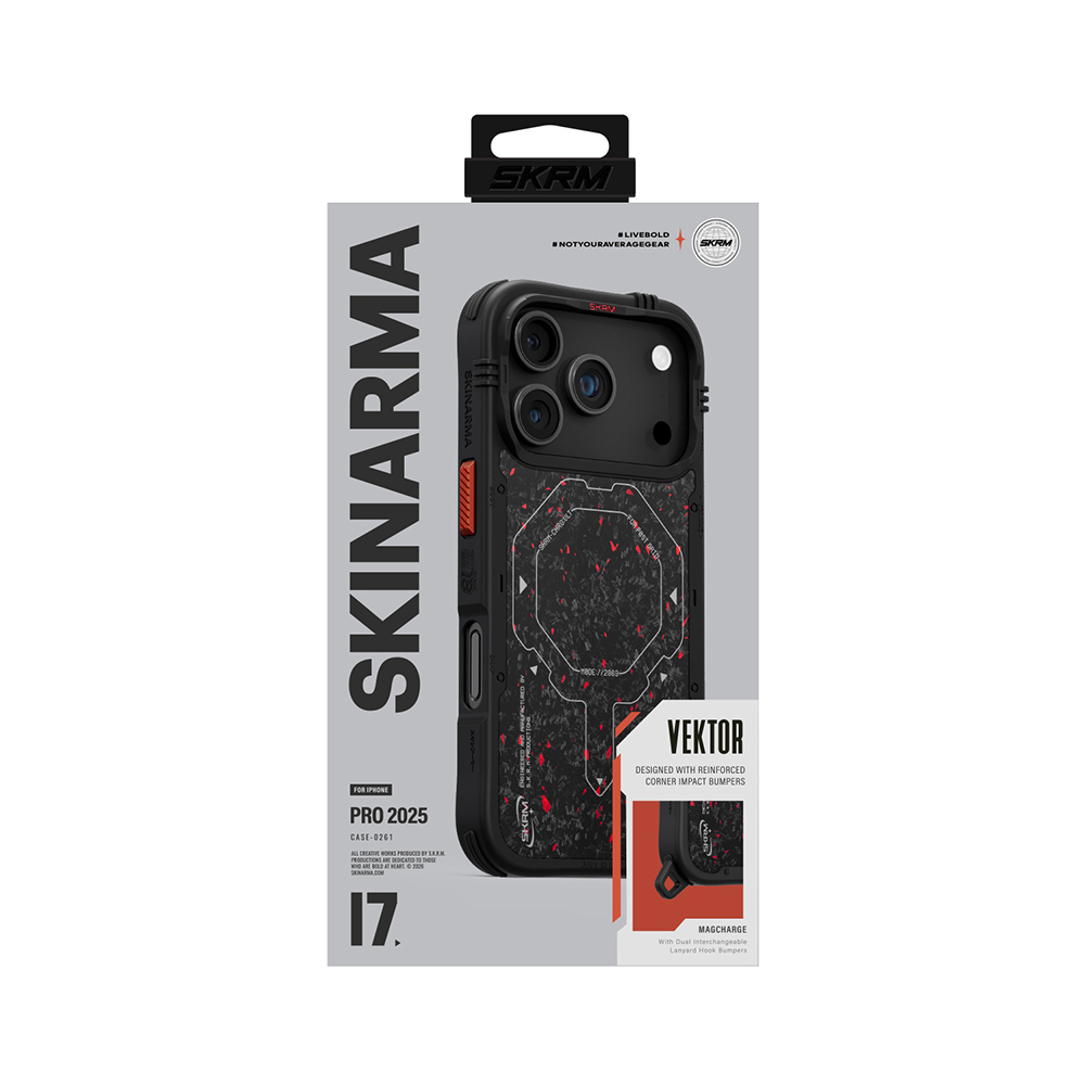 Apple iPhone 17 Pro Max Kılıf M-safe Şarj Özellikli Airbag Tasarımlı Skinarma Vektor Kapak - 6