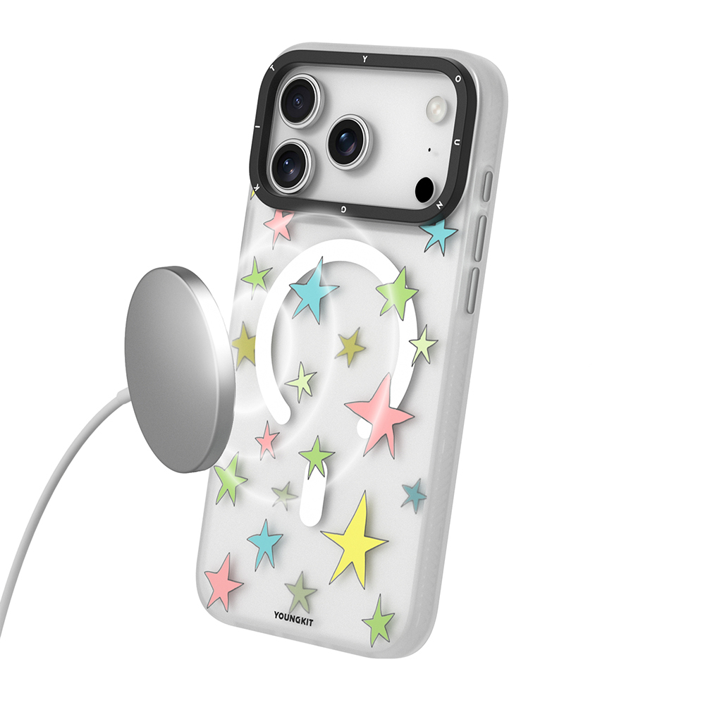 Apple iPhone 17 Pro Max Kılıf M-Safe Şarj Özellikli Airbagli Çift Katmanlı Youngkit Sweathart Serisi Kapak - 11