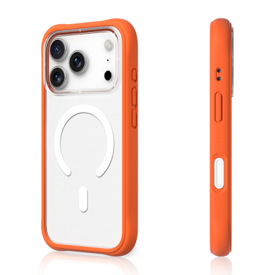 Apple iPhone 17 Pro Max Kılıf M-safe Şarj Özellikli Airbagli Youngkit Dynamic 2 Serisi Kapak Turuncu