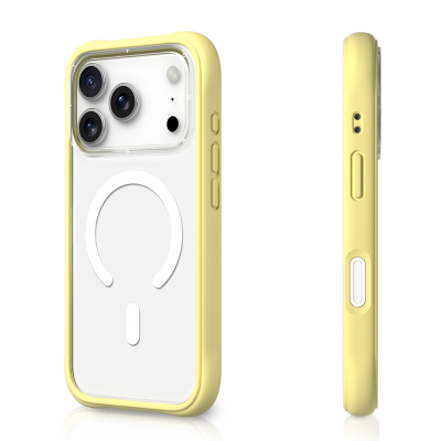 Apple iPhone 17 Pro Max Kılıf M-safe Şarj Özellikli Airbagli Youngkit Dynamic 2 Serisi Kapak Sarı