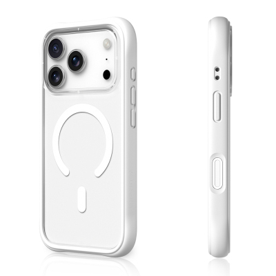 Apple iPhone 17 Pro Max Kılıf M-safe Şarj Özellikli Airbagli Youngkit Dynamic 2 Serisi Kapak Beyaz