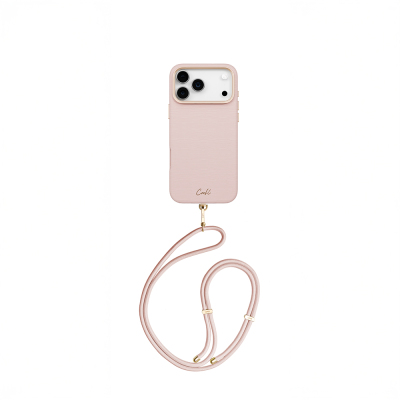 Apple iPhone 17 Pro Max Kılıf M-safe Şarj Özellikli Askı İpli Coehl Mirelle Kapak Pembe