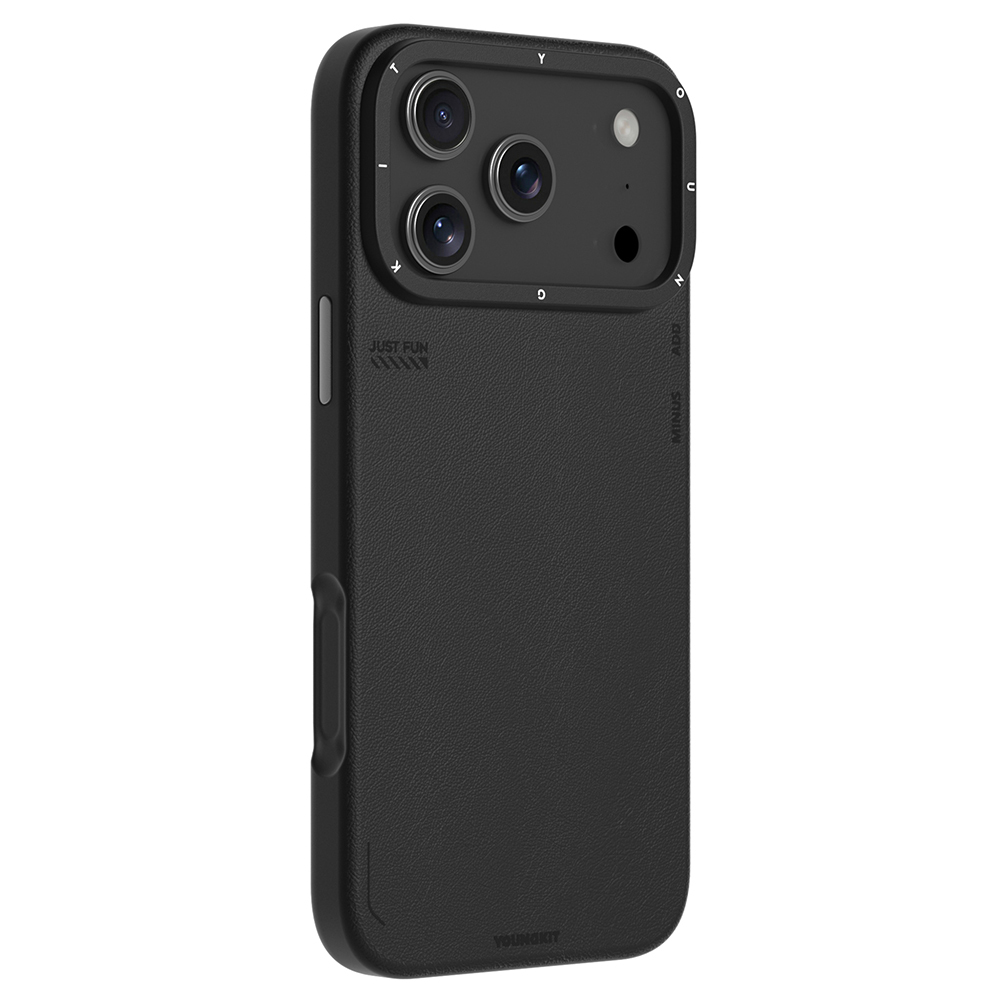 Apple iPhone 17 Pro Max Kılıf M-safe Şarj Özellikli Basit Mat Deri Desenli Youngkit Tech Fashion Serisi Kapak - 7