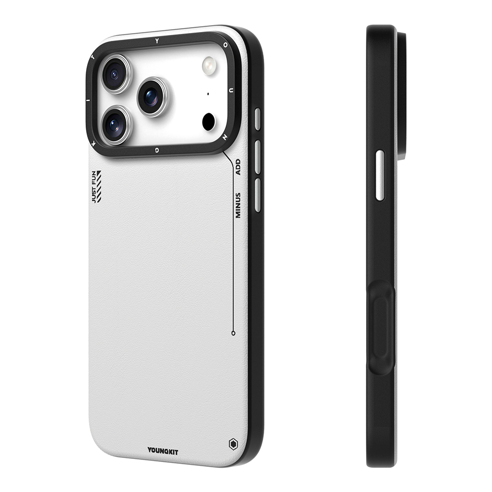 Apple iPhone 17 Pro Max Kılıf M-safe Şarj Özellikli Basit Mat Deri Desenli Youngkit Tech Fashion Serisi Kapak - 8