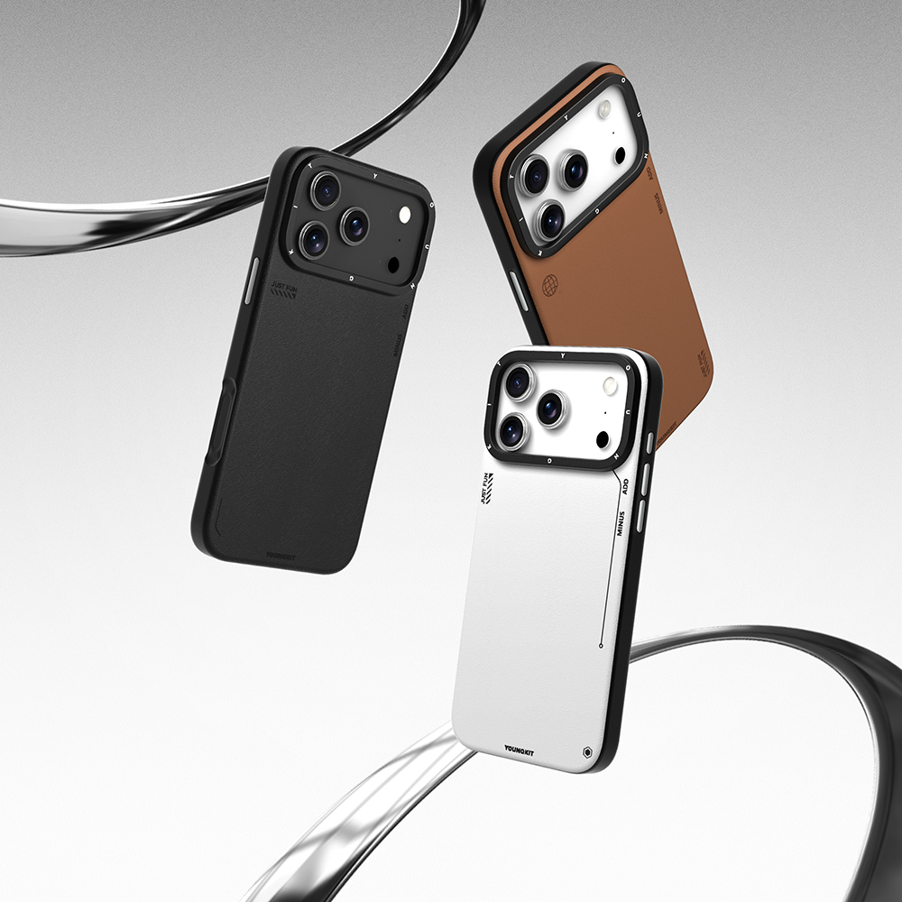 Apple iPhone 17 Pro Max Kılıf M-safe Şarj Özellikli Basit Mat Deri Desenli Youngkit Tech Fashion Serisi Kapak - 16