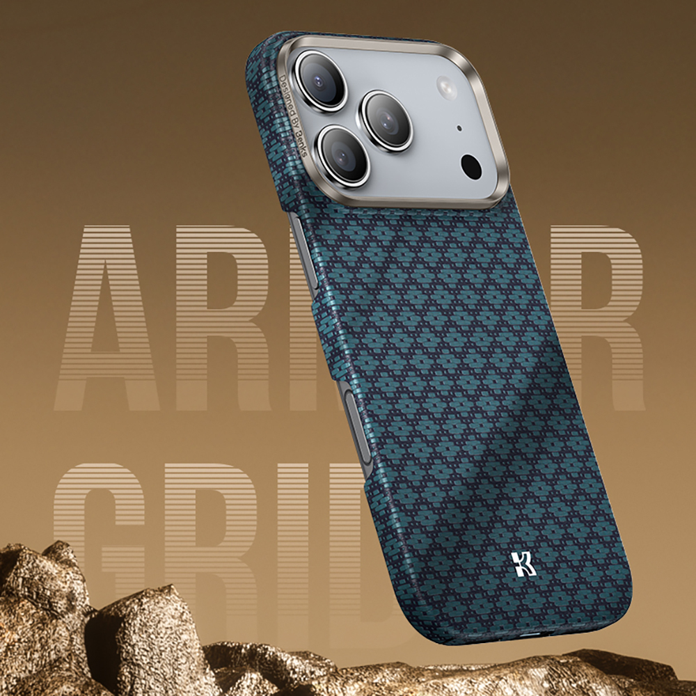 Apple iPhone 17 Pro Max Kılıf M-Safe Şarj Özellikli Benks ArmorAir ArmorGrid Serisi Kevlar Kapak - 17