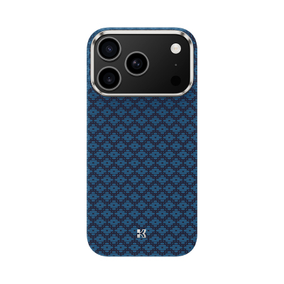 Apple iPhone 17 Pro Max Kılıf M-Safe Şarj Özellikli Benks ArmorAir ArmorGrid Serisi Kevlar Kapak Mavi