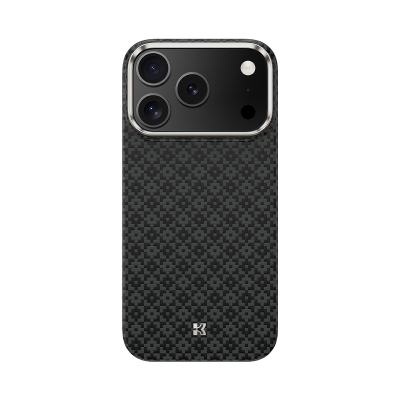 Apple iPhone 17 Pro Max Kılıf M-Safe Şarj Özellikli Benks ArmorAir ArmorGrid Serisi Kevlar Kapak Siyah