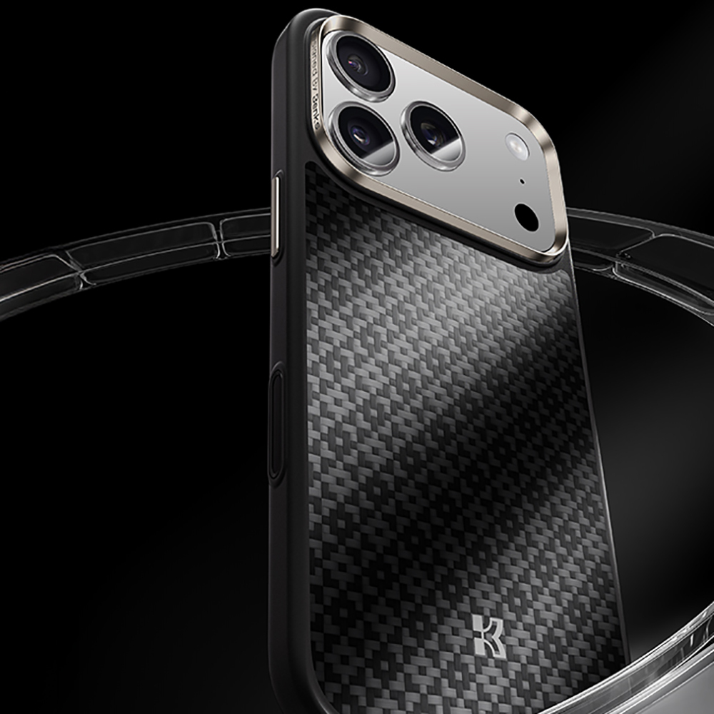 Apple iPhone 17 Pro Max Kılıf M-Safe Şarj Özellikli Benks ArmorPro ArmorGrid Serisi Kevlar Kapak - 3