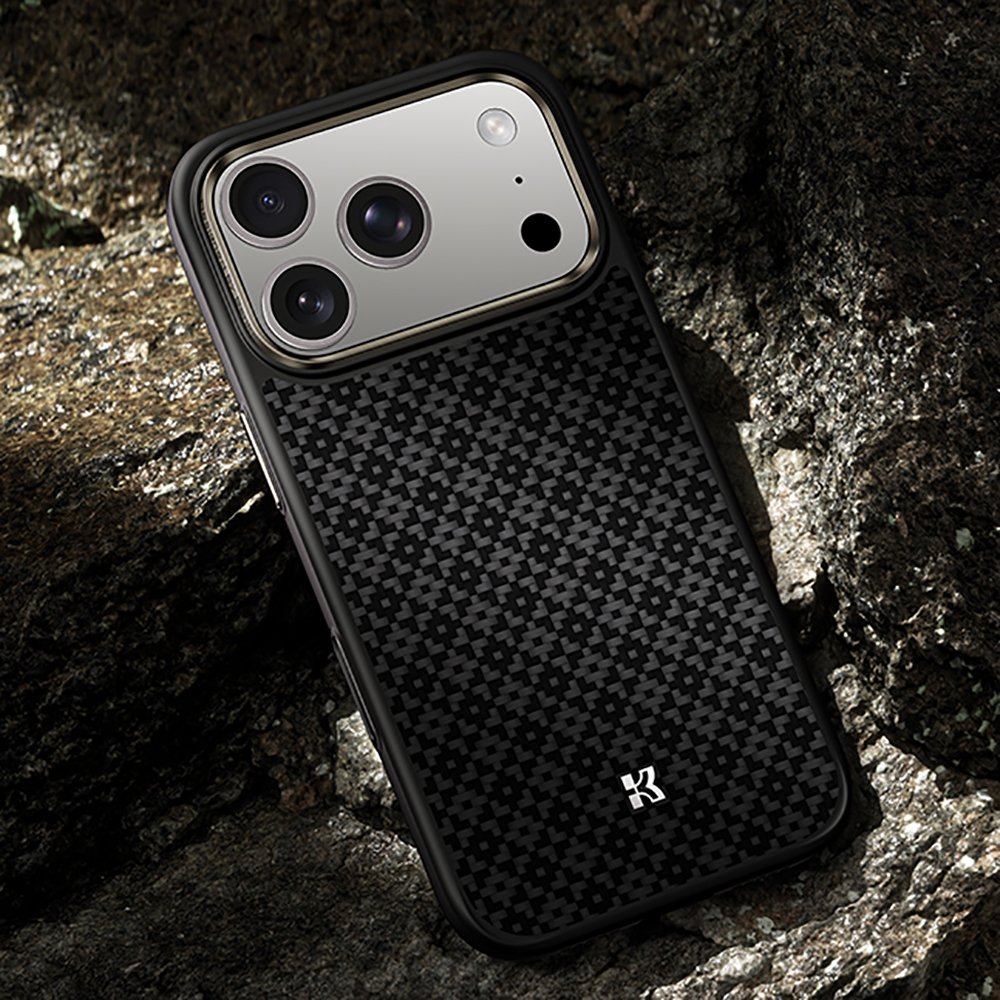 Apple iPhone 17 Pro Max Kılıf M-Safe Şarj Özellikli Benks ArmorPro ArmorGrid Serisi Kevlar Kapak - 5