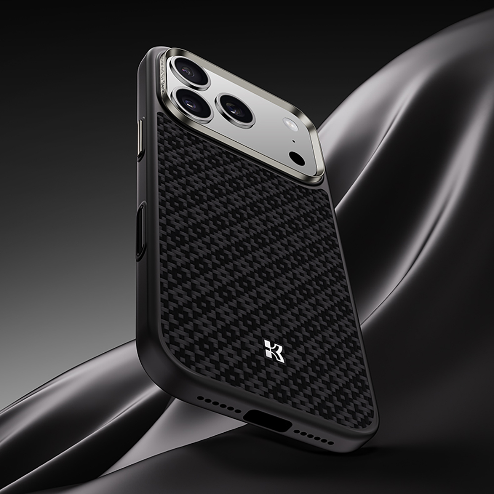 Apple iPhone 17 Pro Max Kılıf M-Safe Şarj Özellikli Benks ArmorPro ArmorGrid Serisi Kevlar Kapak - 6