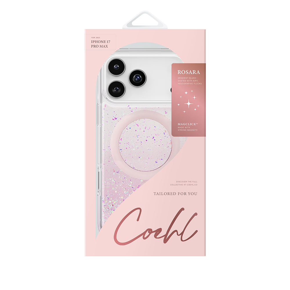 Apple iPhone 17 Pro Max Kılıf M-safe Şarj Özellikli Hologram Parçalı Coehl Rosara Kapak - 4
