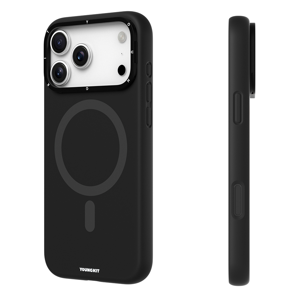 Apple iPhone 17 Pro Max Kılıf M-Safe Şarj Özellikli Kamera Standlı Youngkit Gel Cream Serisi Kapak - 8
