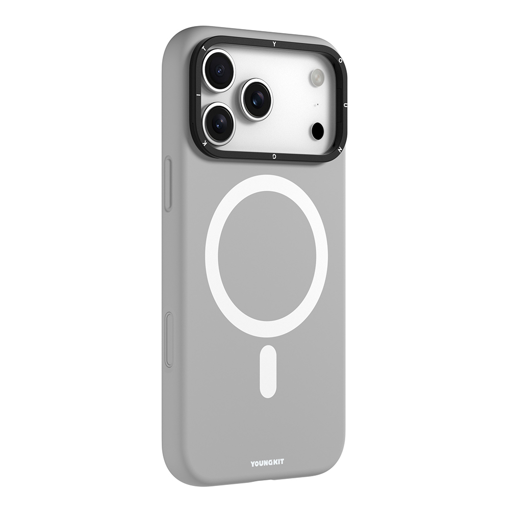 Apple iPhone 17 Pro Max Kılıf M-Safe Şarj Özellikli Kamera Standlı Youngkit Gel Cream Serisi Kapak - 9