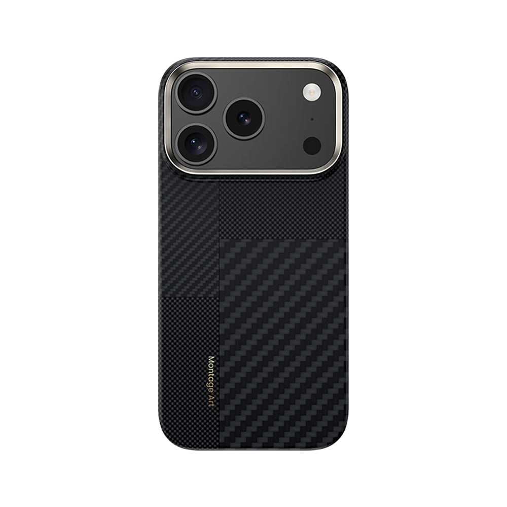 Apple iPhone 17 Pro Max Kılıf M-safe Şarj Özellikli Karbon Fiber Benks Montage ArmorAir Kevlar Kapak - 1