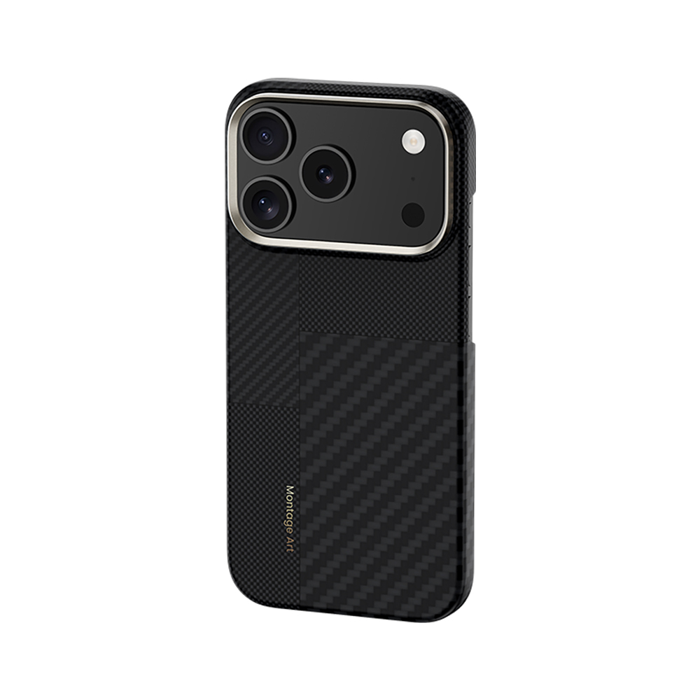 Apple iPhone 17 Pro Max Kılıf M-safe Şarj Özellikli Karbon Fiber Benks Montage ArmorAir Kevlar Kapak - 3