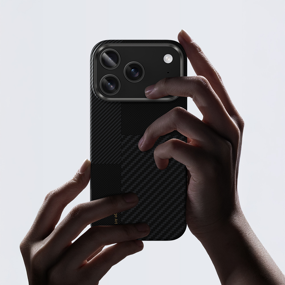 Apple iPhone 17 Pro Max Kılıf M-safe Şarj Özellikli Karbon Fiber Benks Montage ArmorAir Kevlar Kapak - 7