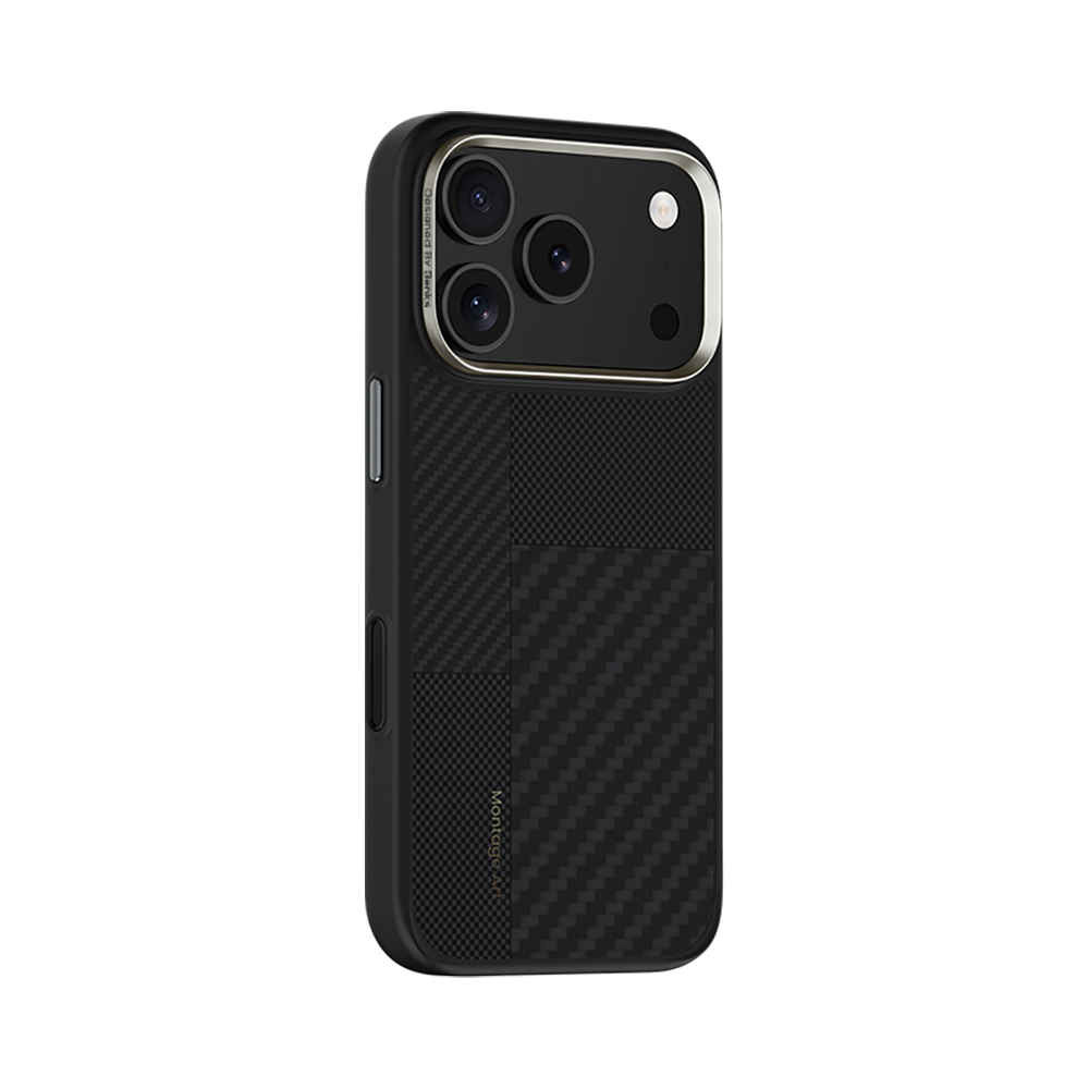 Apple iPhone 17 Pro Max Kılıf M-safe Şarj Özellikli Karbon Fiber Benks Montage Hybrid ArmorPro Kevlar Kapak - 5