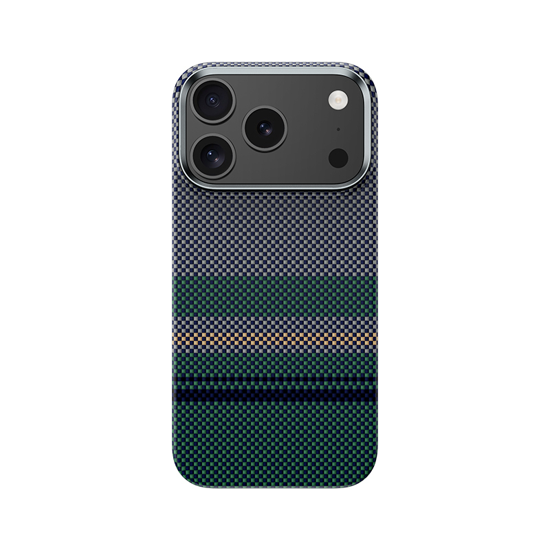 Apple iPhone 17 Pro Max Kılıf M-safe Şarj Özellikli Karbon Fiber Tasarımlı Benks Aurora ArmorPro Kevlar Kapak - 3