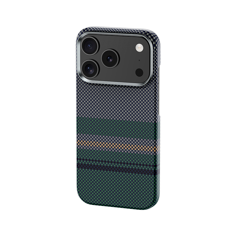 Apple iPhone 17 Pro Max Kılıf M-safe Şarj Özellikli Karbon Fiber Tasarımlı Benks Aurora ArmorPro Kevlar Kapak - 4