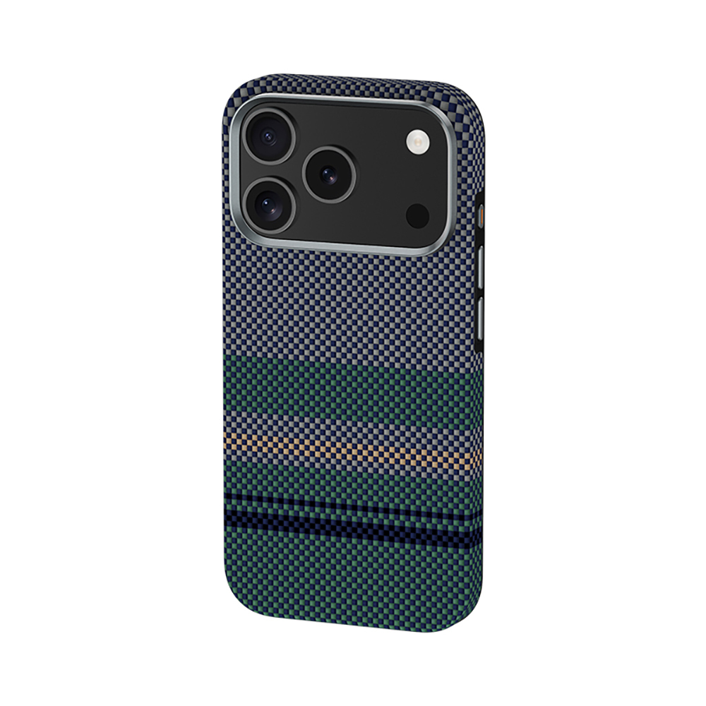 Apple iPhone 17 Pro Max Kılıf M-safe Şarj Özellikli Karbon Fiber Tasarımlı Benks Aurora ArmorPro Kevlar Kapak - 3