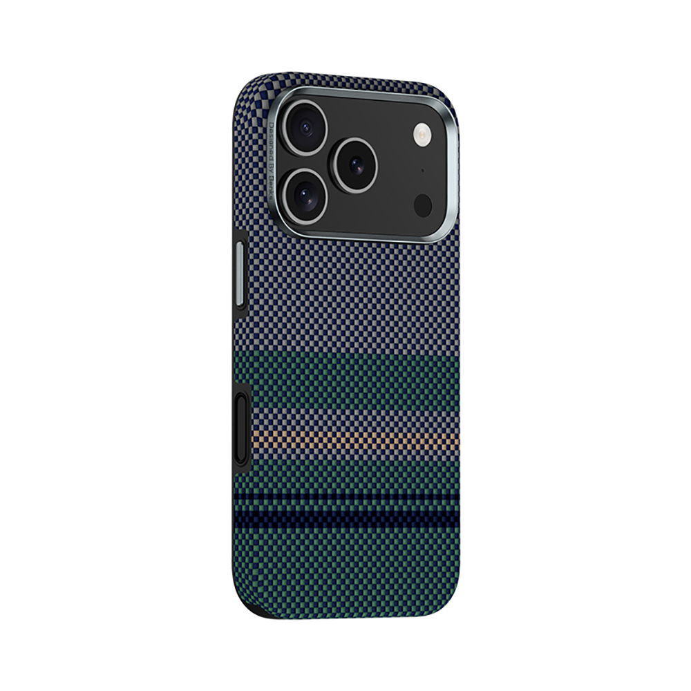 Apple iPhone 17 Pro Max Kılıf M-safe Şarj Özellikli Karbon Fiber Tasarımlı Benks Aurora ArmorPro Kevlar Kapak - 4