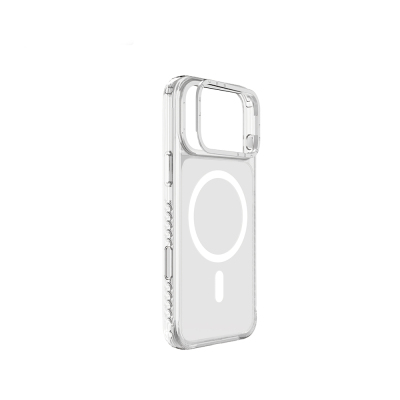 Apple iPhone 17 Pro Max Kılıf M-safe Şarj Özellikli Metal Kamera Çerçeveli Airbag Tasarımlı Lenyes CK221 Sert PC Kapak Şeffaf