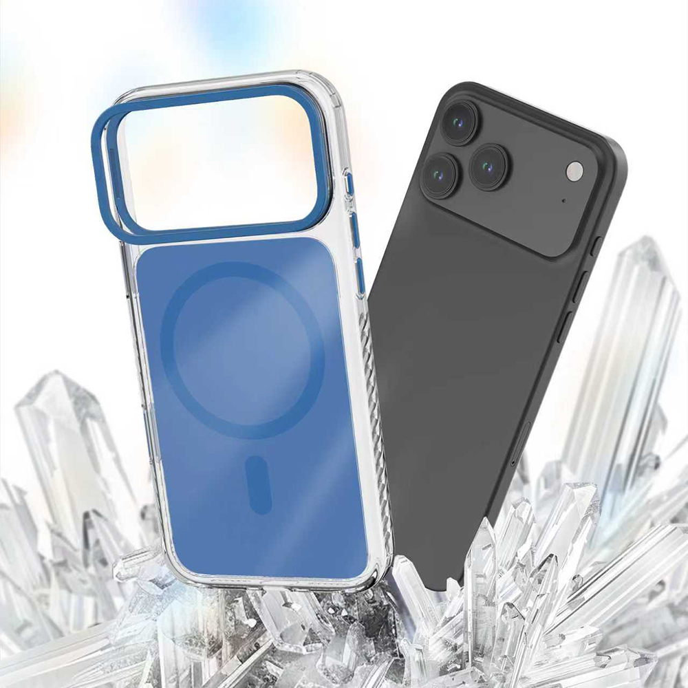 Apple iPhone 17 Pro Max Kılıf M-safe Şarj Özellikli Metal Kamera Çerçeveli Airbag Tasarımlı Lenyes CK221 Sert PC Kapak - 11