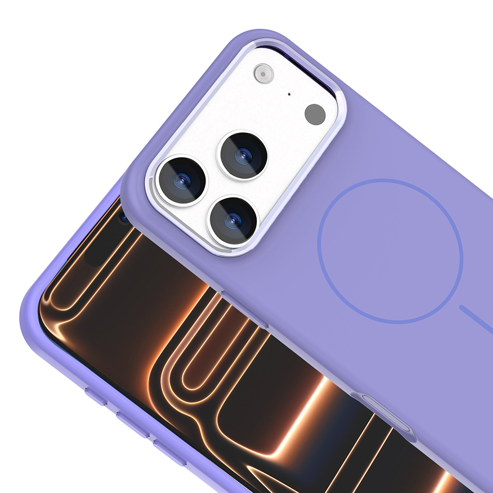 Apple iPhone 17 Pro Max Kılıf M-Safe Şarj Özellikli Metal Kamera Çerçeveli Zore Edi Silikon Kapak - 17